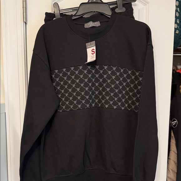 Primark Other - Primark Black Crewneck Sweater with Pattern Sets With Pants